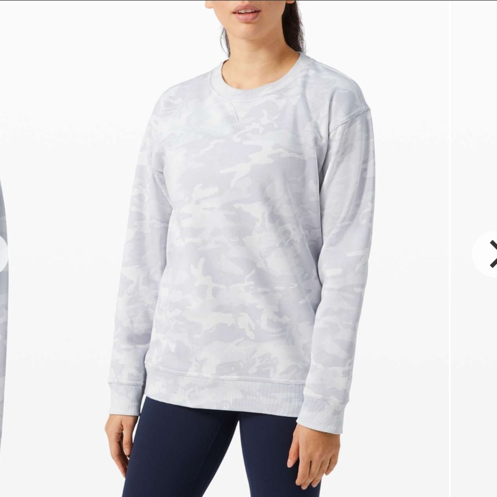 NWOT Lululemon‎ All Yours Crew *Terry In Incognito Camo Alpine Size 10